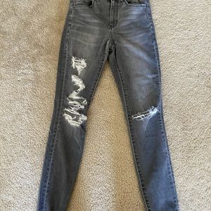 gray wash American eagle jeans